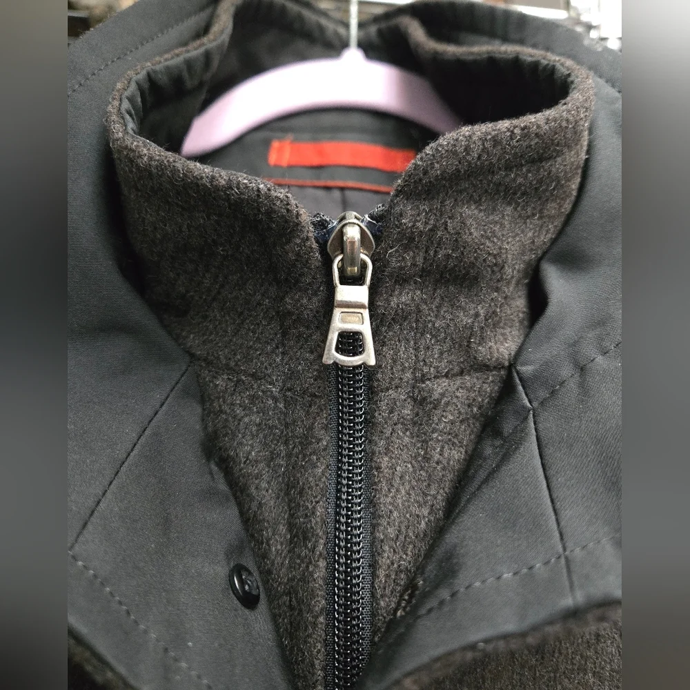Sanyo Angora Wool Silk Cashmere Car Coat Jacket Outerwear Sz Medium Bittersweet